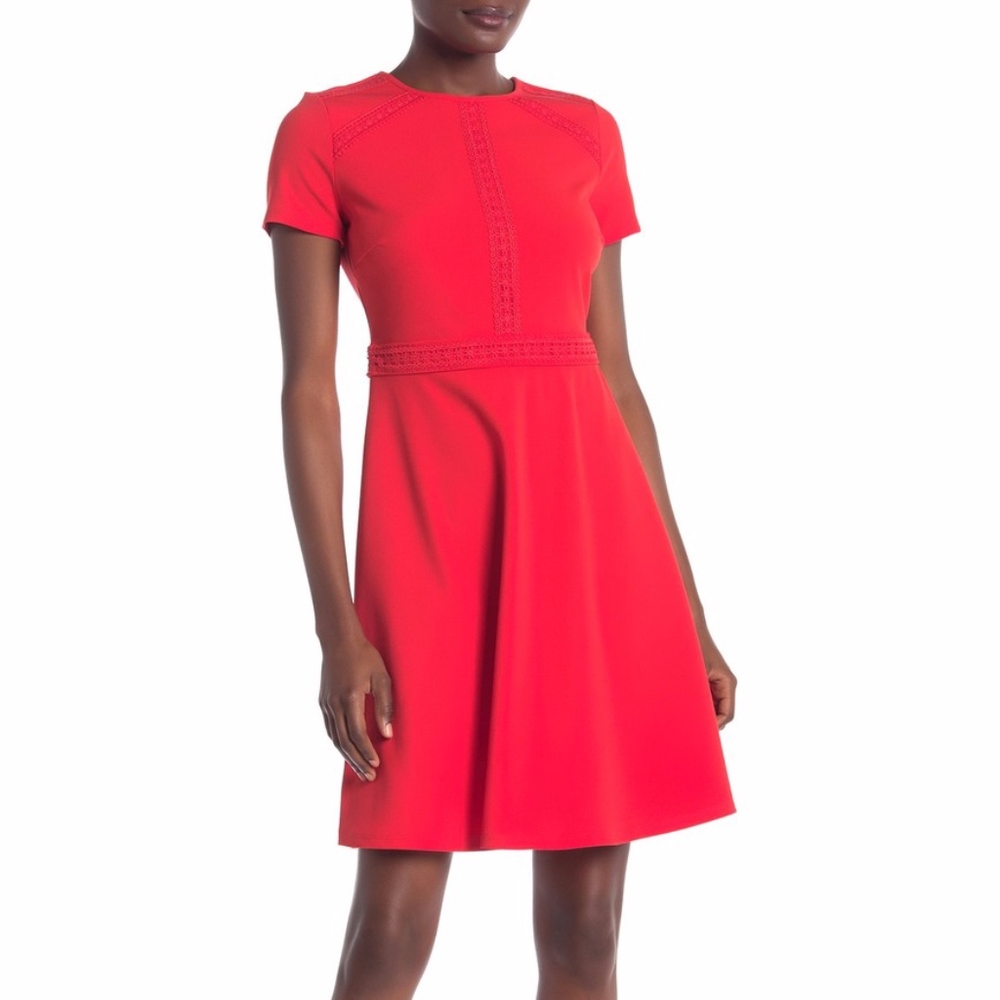 Spense Fit and Flare Scuba Crepe Dress